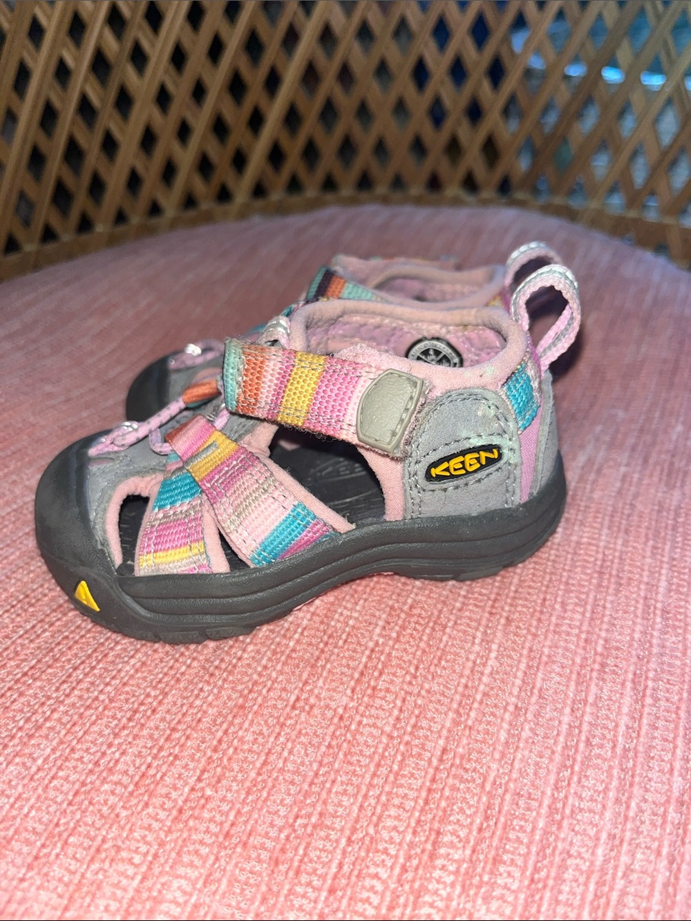 KEEN Toddler Pink Multi-Color Closed-Toe Sandal